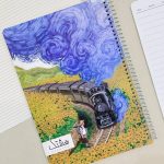 دفتر خط دار طرح آثار ون گوگ 6