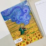 دفتر خط دار طرح آثار ون گوگ 2