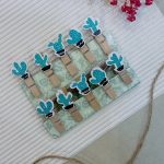 پک گیره چوبی طرح کاکتوس