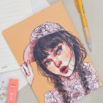 دفتر 50 برگ دختر مو مشکی 2