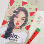 دفتر 50 برگ دختر مو مشکی 1