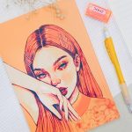 دفتر 50 برگ دختر مو نارنجی 2